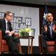 Evan Smith, CEO and editor-in-chief of the Texas Tribune, chats with President Barack Obama at the opening keynote during the 2016 SXSW Music, Film + Interactive Festival at Long Center in Austin, Texas, on March 11, 2016.
Neilson Barnard/Getty Images for SXSW